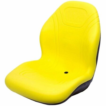 AFTERMARKET LVA12909 Universal Fit Yellow Vinyl Bucket Seat Fits Bobcat Fits Case Fits J TCA13830